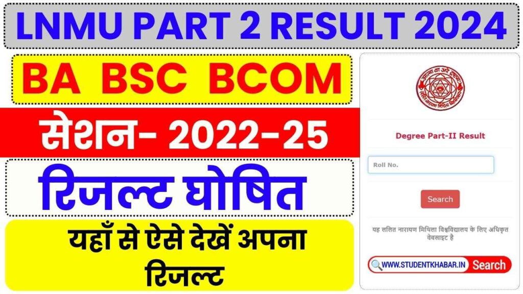 LNMU Part 2 Result 2024 Public